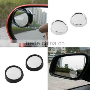JXZ-008 2pcs/SET Universal Driver 2 Side Wide Angle Wideangle Sticker Round Convex Car Vehicle Mirror Blind Spot Auto RearView f thumbnail-1