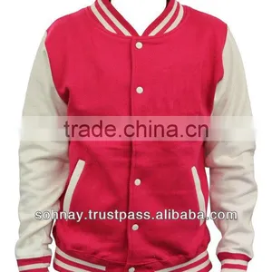 Pink Women Varsity Jacket thumbnail-1