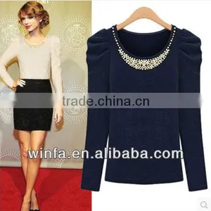 Spring 2014 Fashionable Shaped Ladies Crochet Sweater With Round Neck thumbnail-1
