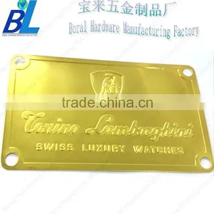 Golden Square Shaped Metal Nameplate for Watches thumbnail-1