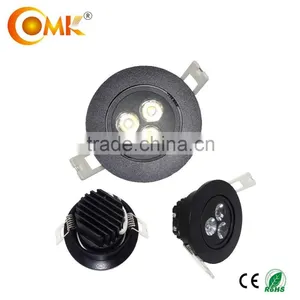 2015 Led Hot Sell Black Round Ceiling Spotlight thumbnail-1