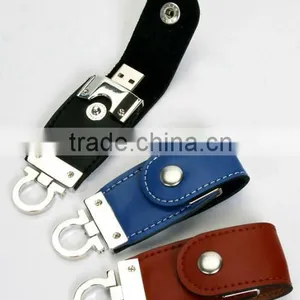 OEM Emboss Leather Usb Flash Drive thumbnail-1