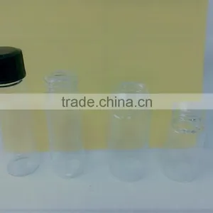 Different Size Clear Glass Vial/tube Bottle With Black Cap thumbnail-1