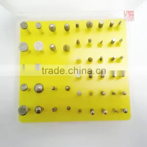 50pcs Diamond Diamond Burr Bit Set Abrasive Mounted Points Kit For Rotary Tool thumbnail-3