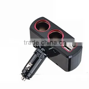 2 Way Cigarette Lighter Socket With USB thumbnail-1