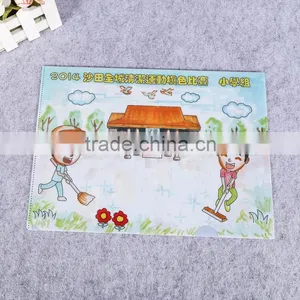 Students Stationery Plastic Single Page pp File Folder a4 l Shape File Folder Folding Document Holder thumbnail-4