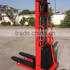 Warehouse Semi Electric Pallet Fork Lift Stacker thumbnail-2