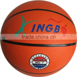 Official Size 7 Rubber Basketball ,orange Color Basketball thumbnail-1