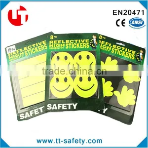 PVC Safety Reflective Material Product Smile Reflective Sticker thumbnail-1