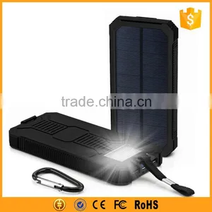 2016 Trending Products 12000mah Solar Power Bank Charger With Led Light thumbnail-1