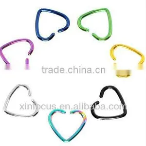 Hollow Heart Clip On Closure Cartilage Tragus Earring Ear Ring thumbnail-1