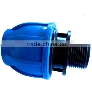 Round Head PP Compression Fitings pp Reducing Coupling Male Adaptor thumbnail-2