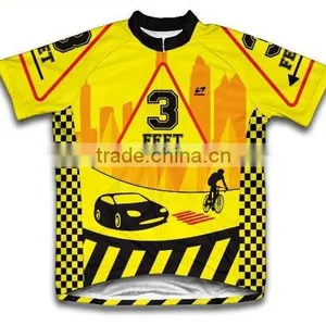 Copetitive Price Cycling Jersey for Mens Short Sleeve Cycling Wears 100% Polyester Bird Eye Mesh Cycling Wears Top thumbnail-1