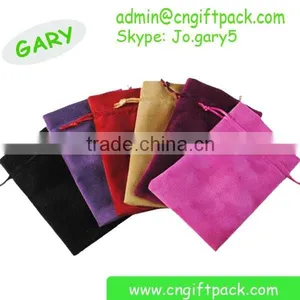 Black 15cmx20cm Custom Velvet Drawstring Pouch Bag thumbnail-6