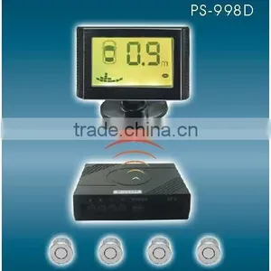 Free Shipping 12V Waterproof Sensor LCD Display Voice Alert Wireless Car Reverse Parking Sensor System 4 Sensors PS-998-D thumbnail-1