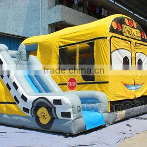 Channal Original Design Inflatable School Bus Bouncer Combo thumbnail-1