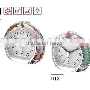 Exclusive Home Decoration Flower Pattern Quartz Table Alarm Clock thumbnail-4