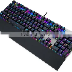 Computer Gaming Keyboard Mechanical RGB Metal Keyboard With Software Driver Support User-defined Functions thumbnail-3