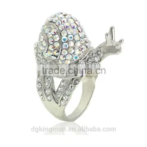 Creative Jewelry Design Kingman Snail Crystal Finger Rings thumbnail-1