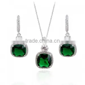 White Color Fashion Necklace With Earring Set For Wedding Zircon Jewelry Set thumbnail-3