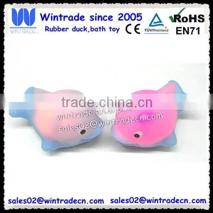 Smile Dolphin Rubber Toy Baby Bath Rubber Animal Toy thumbnail-4