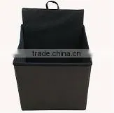 Stronger!! Black PVC Leather Folding Storage Ottoman thumbnail-1