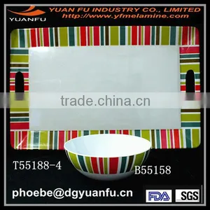 Decorative Handle Melamine Tray thumbnail-1