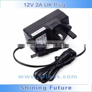 ac Wall Charger Adapter UK /universal Wall Plug-in Adapter 12v 2a 5.5*2.5 Plug Adapter With Factory Price thumbnail-1