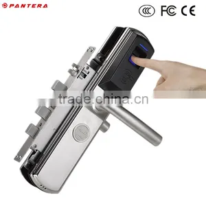 Mini Electronic Fingerprint Magnetic Office Silding Door Lock With IC Card Access thumbnail-1