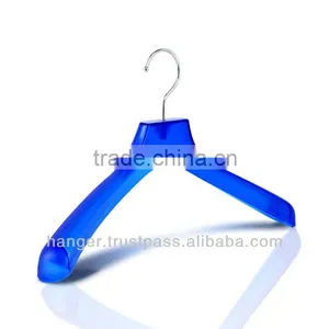 Transparent Turquoise Blue Plastic Hanger for Clothing Manufacturer thumbnail-1