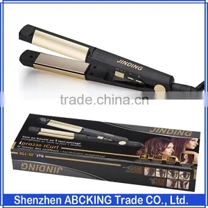 JINDING Straight Curly 2 in 1 Hair Iron 110V-220V Straight Hair Curly Hair Styling Tools thumbnail-1