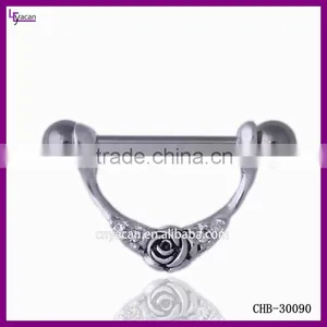 Online Body Jewelry Rose Flower Sexy Nipple Piercing thumbnail-1