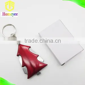 Holiday Sale Promotional Christmas Tree Shaped Cute Retractable Key Chain thumbnail-1