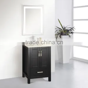 Salable Solid Wood Bathroom Cabinet With LED Mirror thumbnail-2
