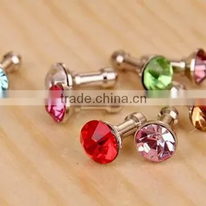 Fashion Flash Diamond Colorful Diamond Cell Phone Headset Dust Plug Dust Plug 3.5mm Universal thumbnail-5