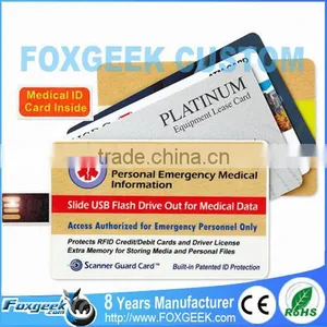 Custom Promotional Card USB Stick, Medical ID Card Business USB Real Capacity Memory Stick Logo Printing Wholesale Bulk thumbnail-1