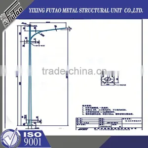High Quality Galvanized Galvanized Octagonal Conical Lamp Polehot-dip-galvanized Steel Pole thumbnail-6