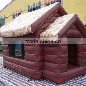 Cheap Brown Inflatable Christmas House Inflatable Log Cabin House for Sale thumbnail-1