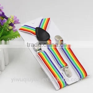 Stripe Suspenders For Boys Girls Clip-on Elastic Braces Kids Baby Striped Suspenders Children Accessories 14 Colors 2.5*65cm thumbnail-2
