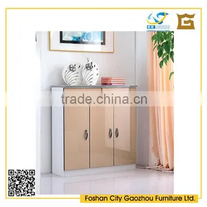 Hotsale Simple Style Wooden High Gloss Shoe Cabinet With Color Combinations thumbnail-1