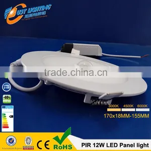 PIR 12W Dia170*18mm Round LED Downlight Panel,moving Detectable LED Panel Light PIR Sensor thumbnail-4