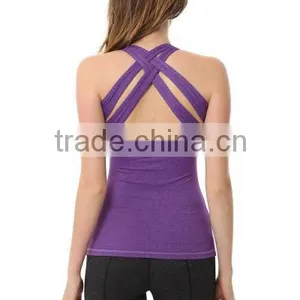 New Design Stylish Double Layer Strap Fitness Yoga Tank Tops For Women thumbnail-1