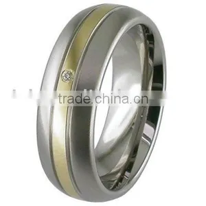 Titanium Rings Gold Inlay thumbnail-1