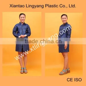 Dark Blue Long Sleeve Hospital Lab Coat thumbnail-1