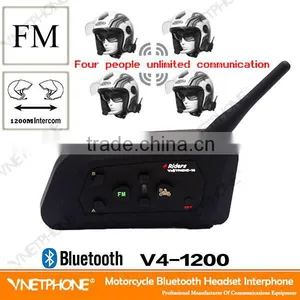 1200m Walkie Talkie Intercom Interphone Bluetooth Headset thumbnail-1