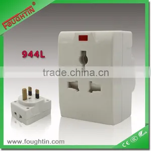 13A Multi Socket Adaptor With Light and Fuse Travel Adaptor Socket thumbnail-1