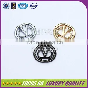 Beautiful Shiny Plating Custom Sewing Metal Badge for Clothing thumbnail-3
