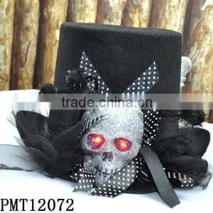 2013 Hot Sale Glittter Led Skull Halloween Party Top Hat thumbnail-1