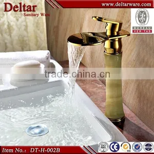Shuikou Brass Waterfall Faucet, Bathroom Gold Color Waterfall Faucet With CUPC Approved thumbnail-1