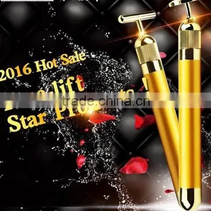 T-shaped Beauty Bar 24k Golden Vibrating Facial Massager 24K Lifting Beauty Esthetic Bar thumbnail-6